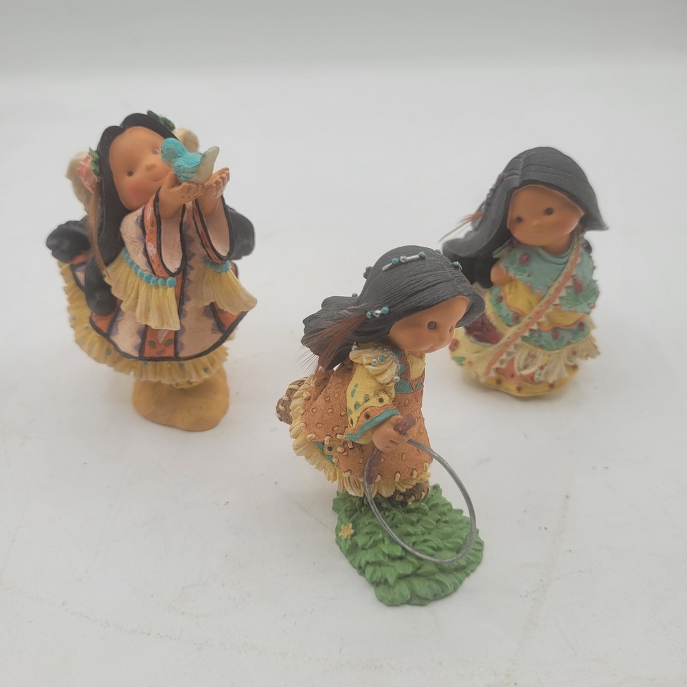 Enesco Friends Of The Feather Lot of 3 Figurines Karen Hahn VTG